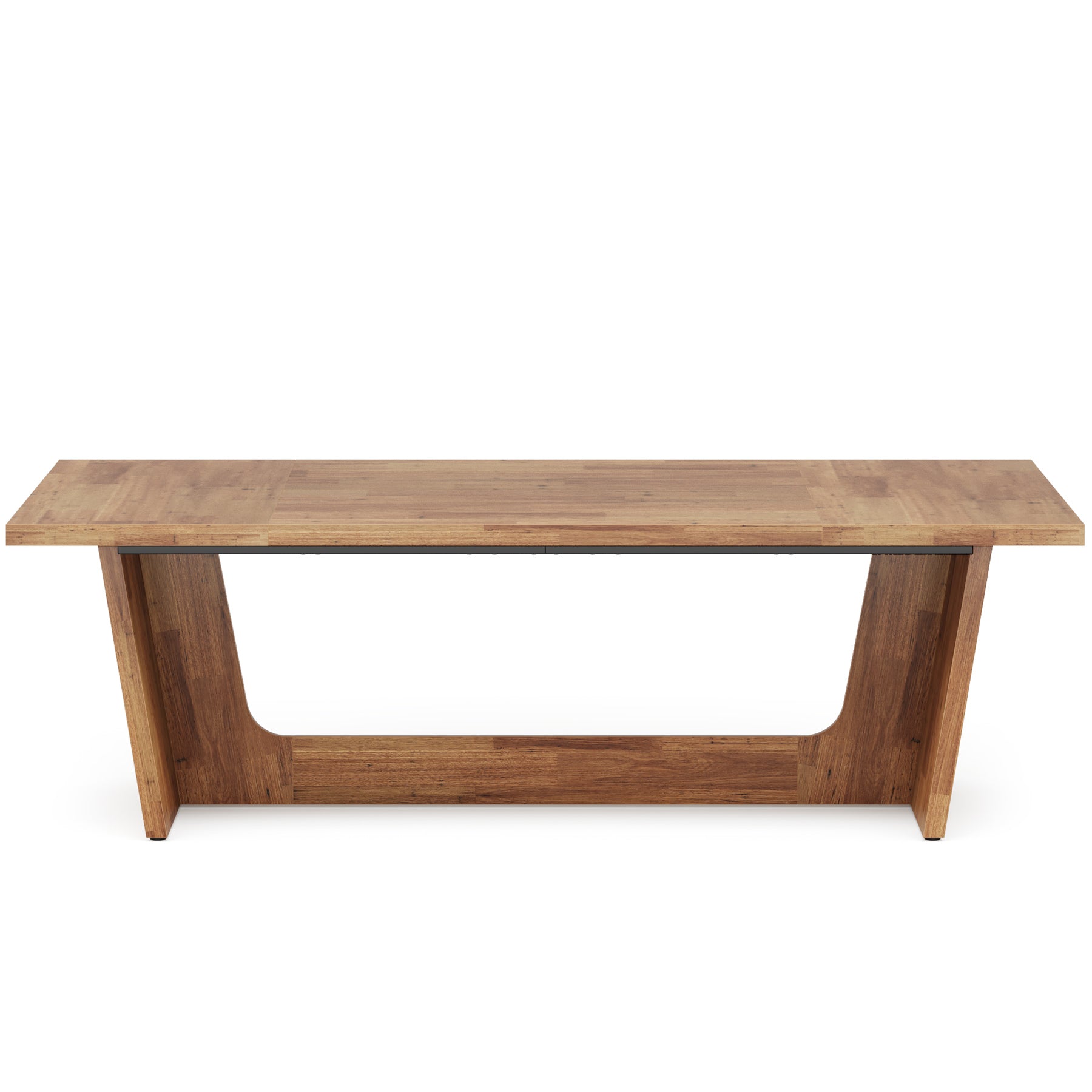 Fnova 70.87 Rectangular Dining Table for 4-6 People, Farmhouse Wood Kitchen Table with Sturdy Legs, Easy to Assemble